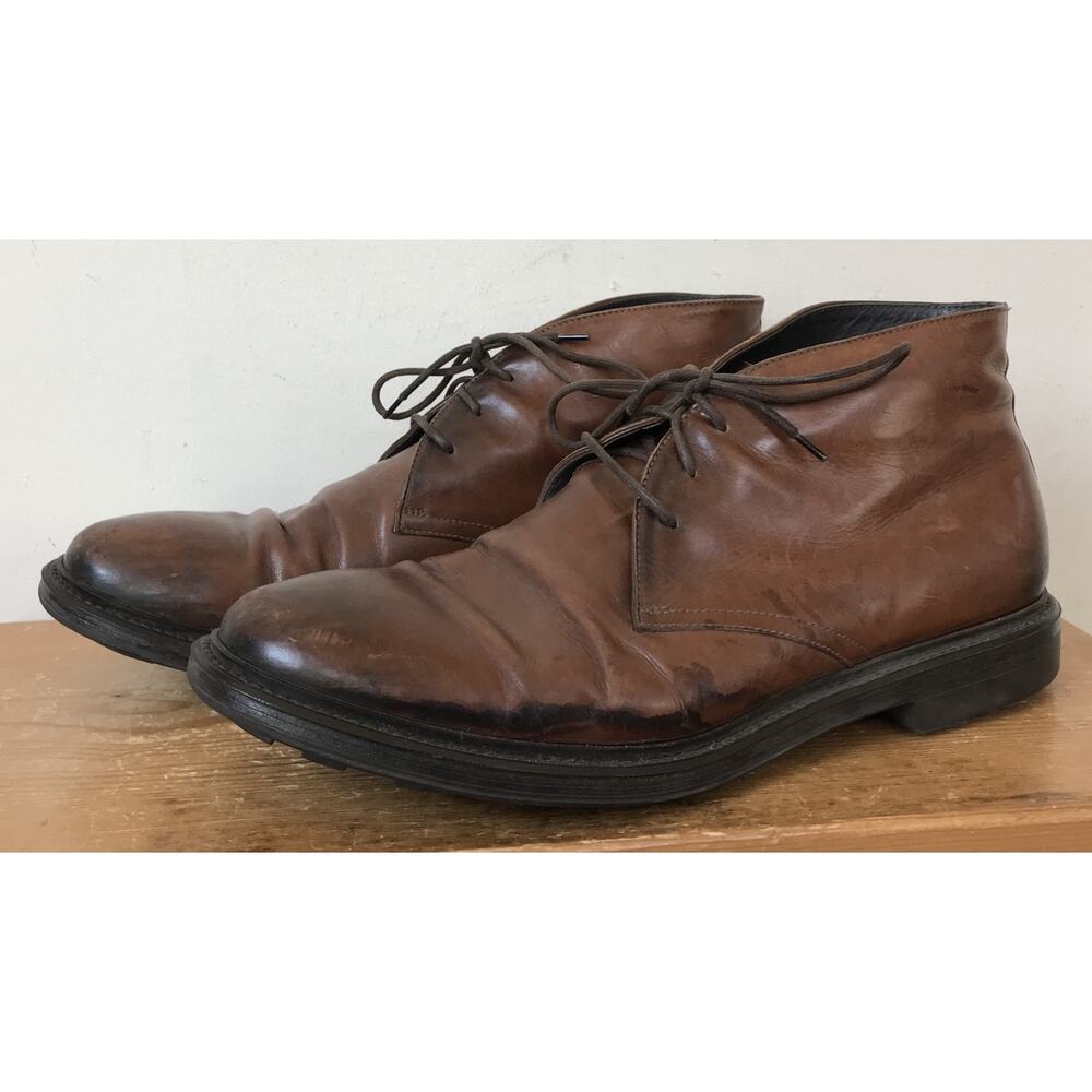 Adam Derrick To Boot New York Italian Brown Leather Chukka Ankle Boots 11 45